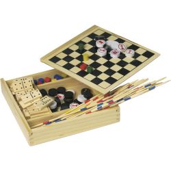 Houten 5-in-1 spellenset