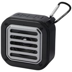 Solo IPX5 Bluetooth® speaker op zonne-energie van 3 W van RCS gerecycled plastic met karabijnhaak