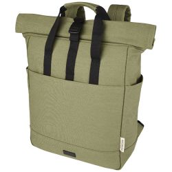 Joey 15 inch GRS gerecyclede canvas rolltop laptoprugzak 15 l