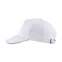 Cap 5 panel brushed met gesp sluiting