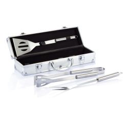 3-delige barbecue set in aluminium koffer